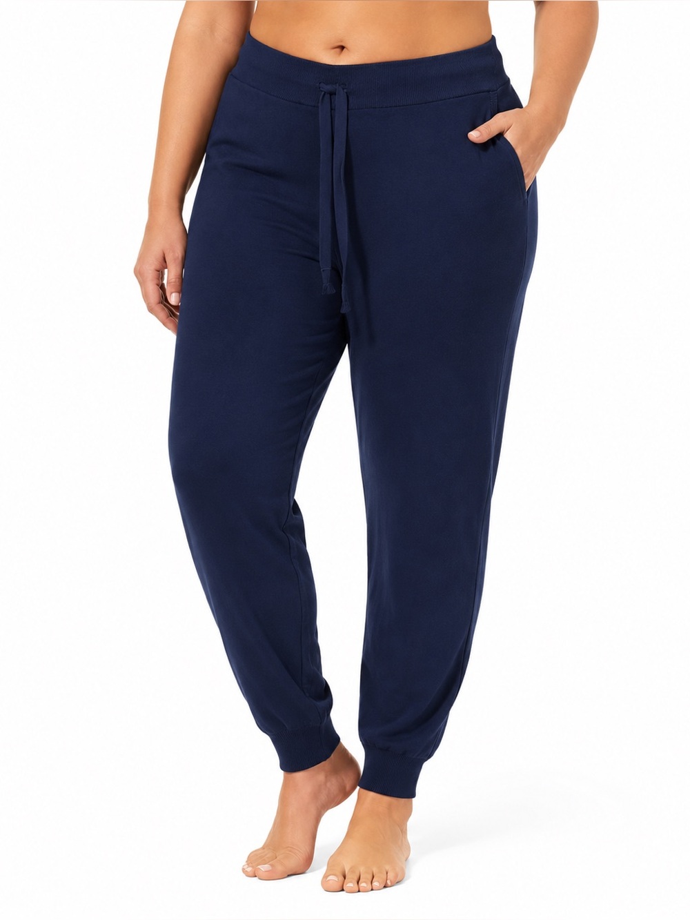 Cyrus NYC Eclipse Navy Knit Jogger Pants Women’s Size Large NWT Luxury Loungeh